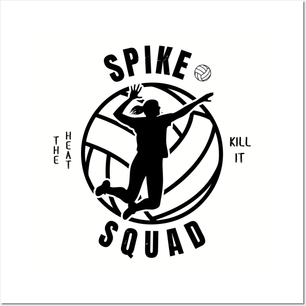 Womens Volleyball Spike Squad Volleyball Fan Wall Art by atomguy